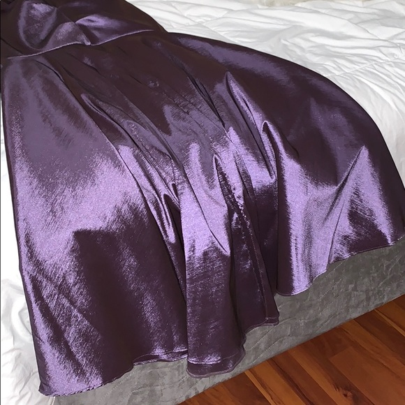 Purple One Shoulder Gown - Picture 6 of 6